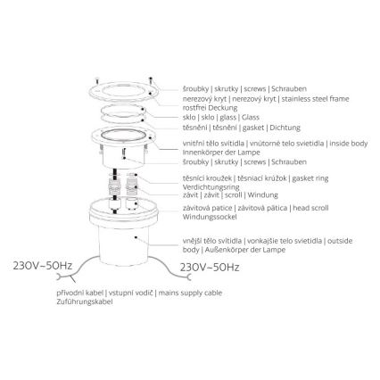 LED Spoljna svetiljka za prilaz ROAD LED/0,5W/230V IP67 6000K