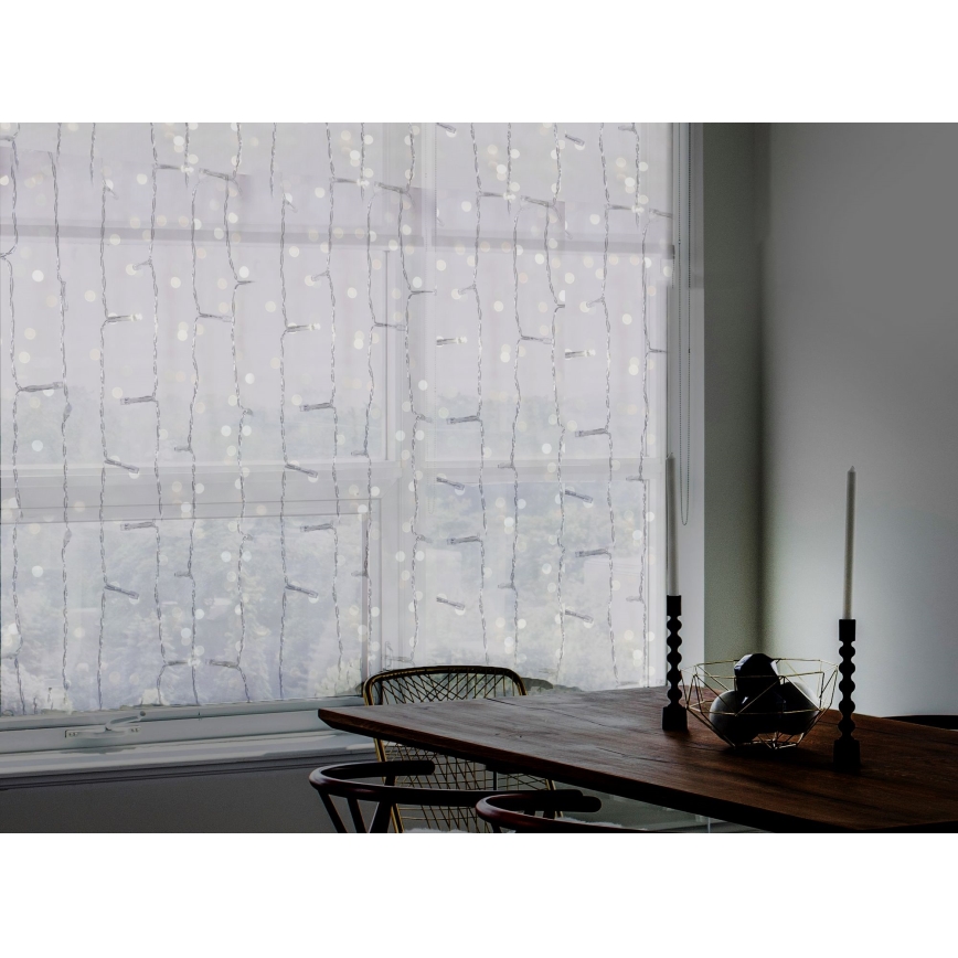 LED spoljna zavesa CURTAIN 480xLED/8,4W/230V 3x3 m IP44 hladno belo