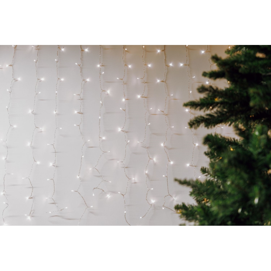 LED spoljna zavesa CURTAIN 480xLED/8,4W/230V 3x3 m IP44 hladno belo
