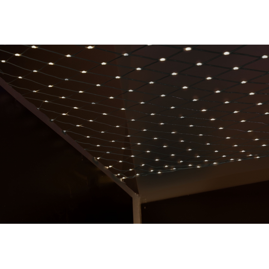 LED spoljna zavesa NET 240xLED/7,2W/230V 1,5x2 m IP44 topla bela