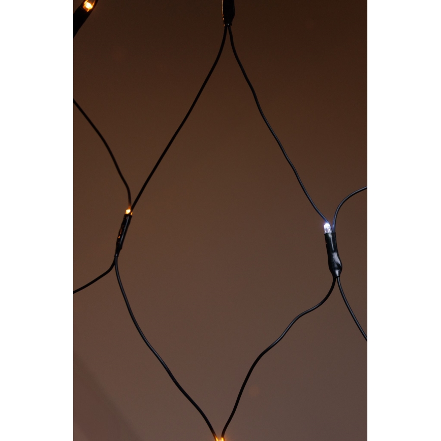 LED spoljna zavesa NET 240xLED/7,2W/230V 1,5x2 m IP44 topla bela