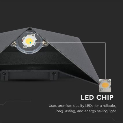 LED spoljna zidna svetiljka LED/5W/230V 3000K IP65 crna