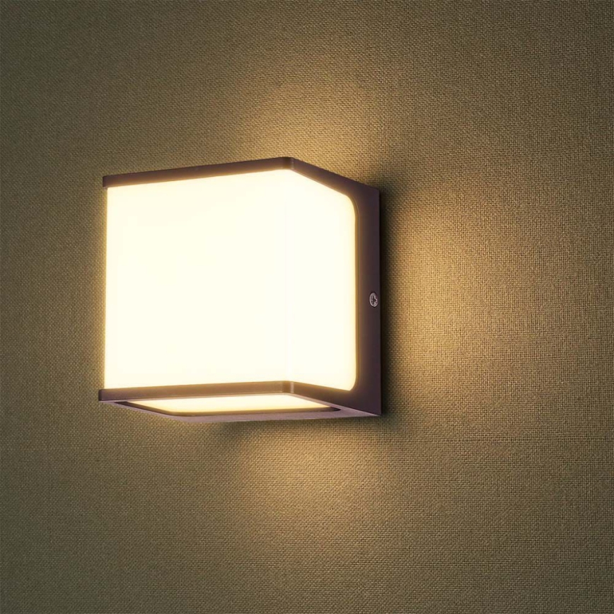 LED spoljna zidna svetiljka LED/8W/230V IP65 3000K braon
