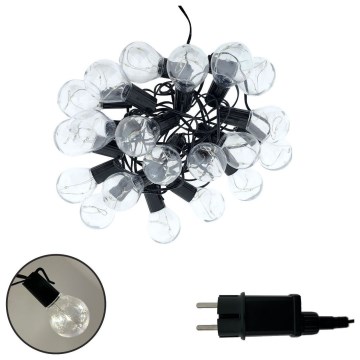 LED spoljni dekorativni lanac 20xLED/0,075W/230V 5,8 m IP44 crna
