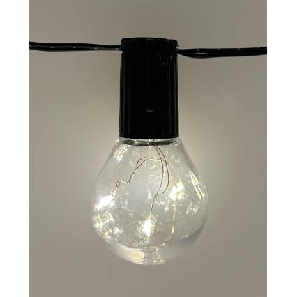 LED spoljni dekorativni lanac 20xLED/0,075W/230V 5,8 m IP44 crna