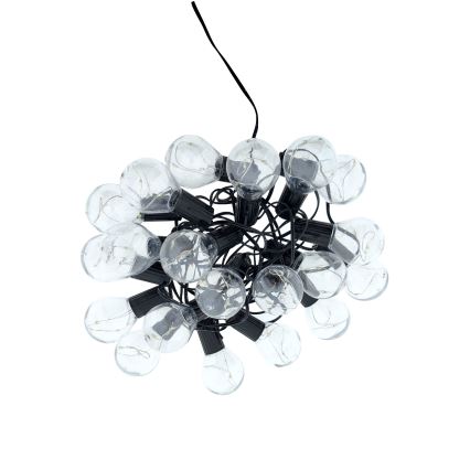 LED spoljni dekorativni lanac 20xLED/0,075W/230V 5,8 m IP44 crna
