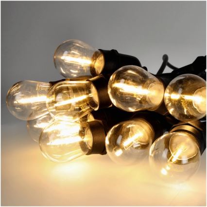 LED spoljni dekorativni lanac BAJA ST64 10xE27/1W/230V 10,9m IP44 topla bela