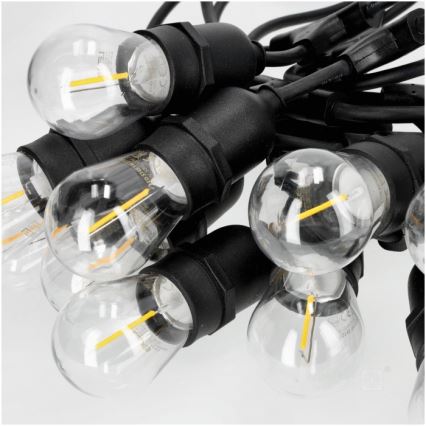 LED spoljni dekorativni lanac BAJA ST64 10xE27/1W/230V 10,9m IP44 topla bela