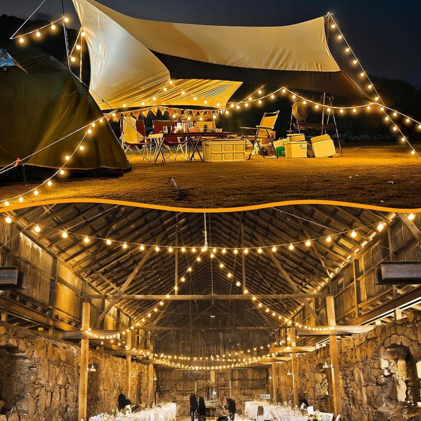 LED spoljni dekorativni niz 25xE12/1W/230V 17,5 m IP65 crna