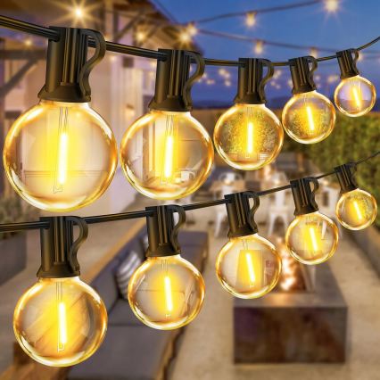 LED spoljni dekorativni niz 25xE12/1W/230V 17,5 m IP65 crna