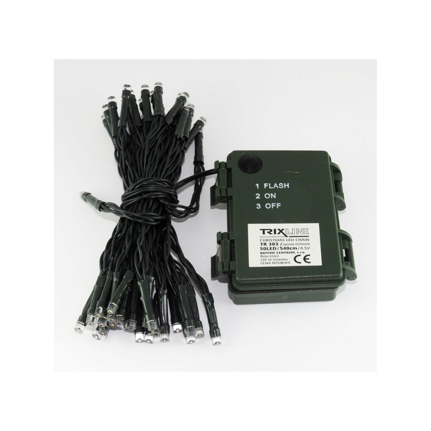 LED spoljni lanac 100xLED/2 funkcije/3xAA 10,8m IP44 topla bela