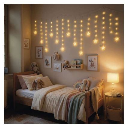 LED spoljni lanac 120xLED 3xAA 1,7 m IP44 topla bela