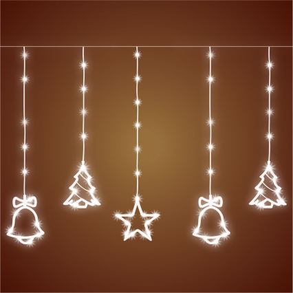 LED spoljni niz 186 LED, 7 m, IP44, hladno belo