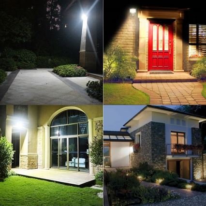 LED spoljašnji reflektor sa senzorom pokreta i sumraka LED/100W/230V 4500K IP65 crni