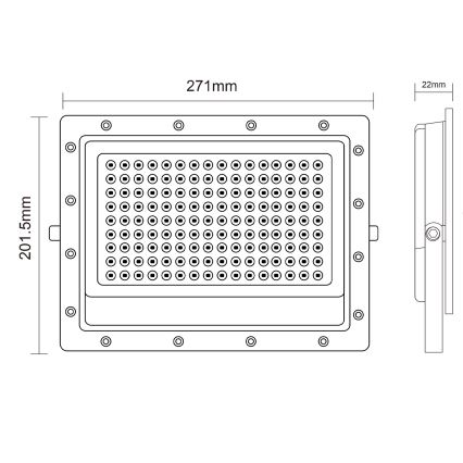 LED spoljni reflektor LED/150W/230V 5000K IP65 sivi