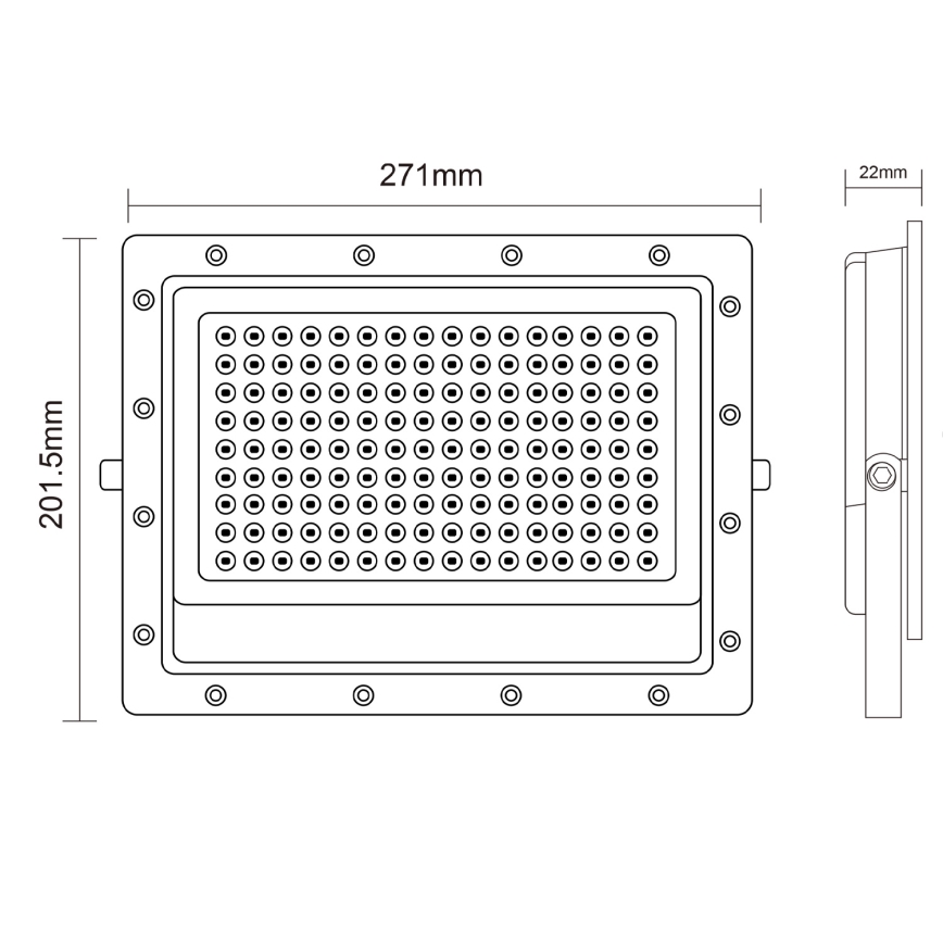 LED spoljni reflektor LED/150W/230V 5000K IP65 sivi