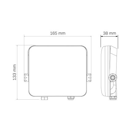 LED spoljni reflektor MILKY LED/30W/230V 4000K IP65 crna