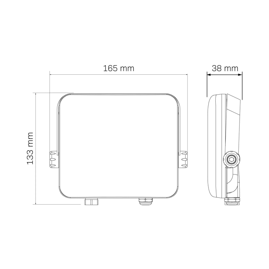 LED spoljni reflektor MILKY LED/30W/230V 4000K IP65 crna