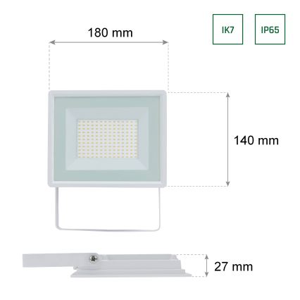 LED spoljni reflektor NOCTIS LUX 3 LED/50W/230V IP65 bela