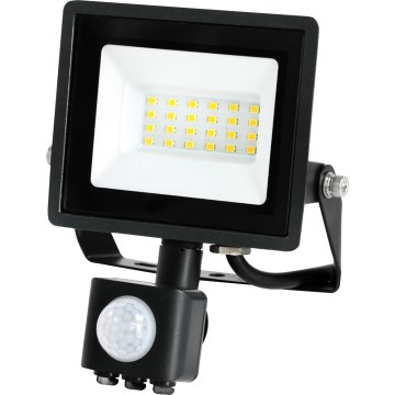 LED spoljni reflektor sa senzorom LED/20W/230V IP44 6500K crna
