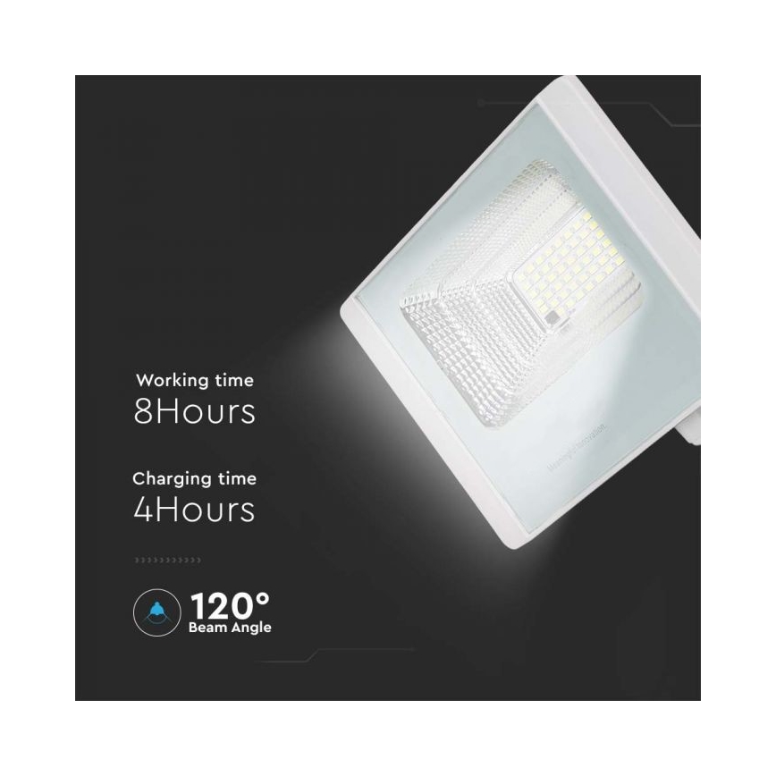 LED spoljni solarni reflektor LED/12W/3,2V IP65 4000K 5000 mAh + daljinski upravljač