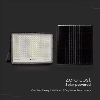 LED spoljašnji solarni reflektor LED/30W/3,2V 6400K, crni, IP65, 20000 mAh + daljinski upravljač
