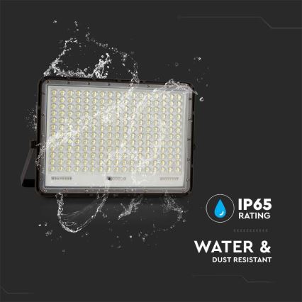LED spoljašnji solarni reflektor LED/30W/3,2V 6400K, crni, IP65, 20000 mAh + daljinski upravljač