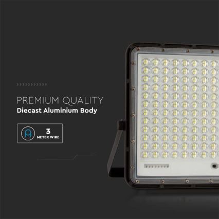 LED spoljašnji solarni reflektor LED/30W/3,2V 6400K, crni, IP65, 20000 mAh + daljinski upravljač