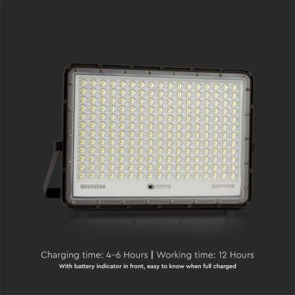 LED spoljašnji solarni reflektor LED/30W/3,2V 6400K, crni, IP65, 20000 mAh + daljinski upravljač
