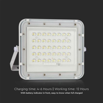 LED spoljašnji prigušiva solarni reflektor LED/6W/3,2V IP65 4000K 5000 mAh beli + daljinski upravljač