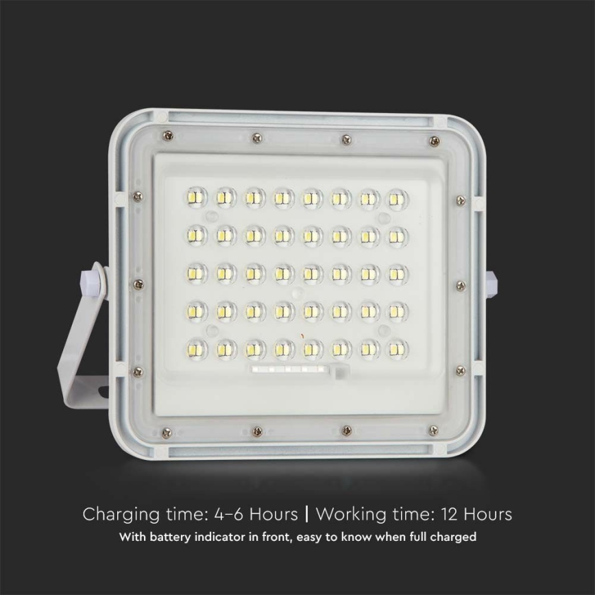 LED spoljašnji prigušiva solarni reflektor LED/6W/3,2V IP65 4000K 5000 mAh beli + daljinski upravljač