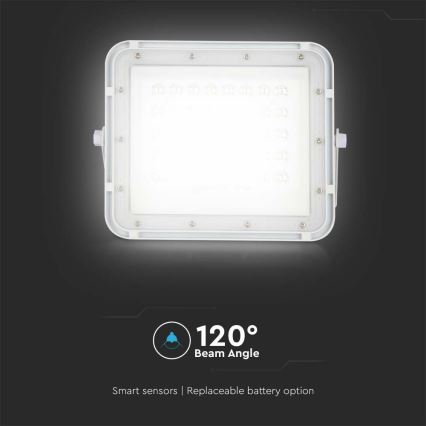 LED spoljašnji prigušiva solarni reflektor LED/6W/3,2V IP65 4000K 5000 mAh beli + daljinski upravljač