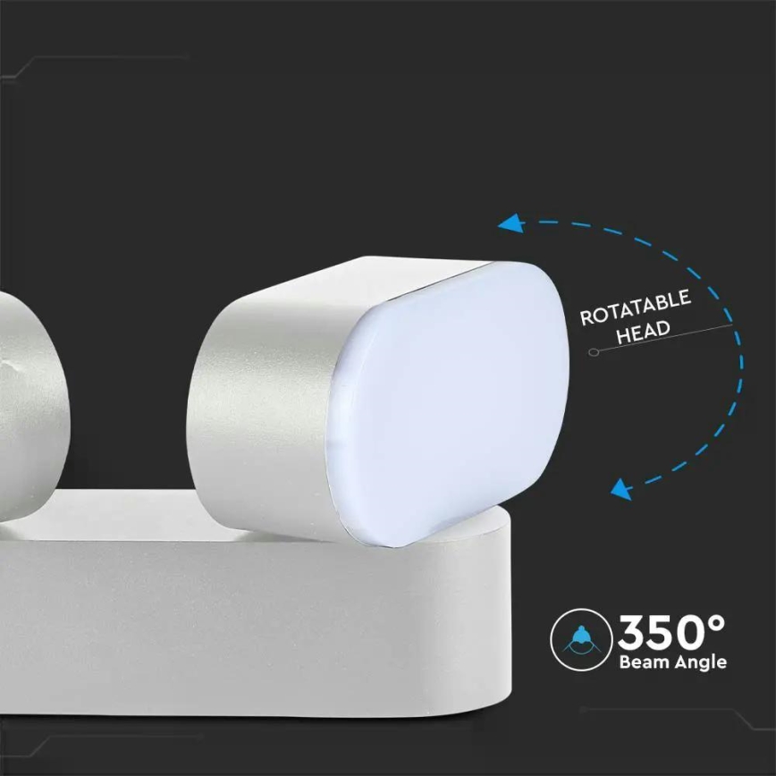 LED spoljno fleksibilno zidno svetlo 2xLED/12W/230V IP65 sivo