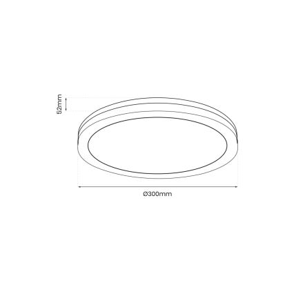 LED spoljno plafonsko svetlo MARLON LED/36W/230V 4000K IP54 crna