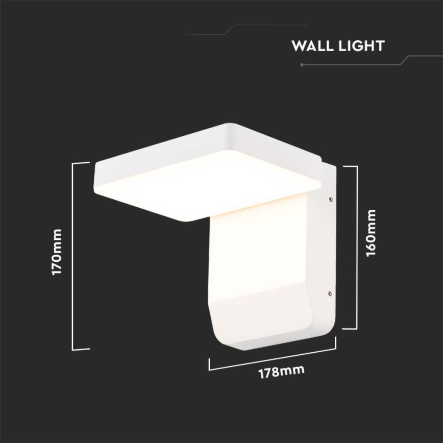 LED spoljno zidno fleksibilno svetlo LED/17W/230V IP65 3000K belo