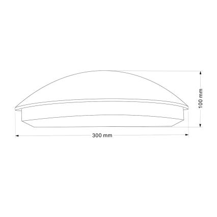 LED spoljno zidno svetlo ALABAMA LED/12W/230V IP54 crno