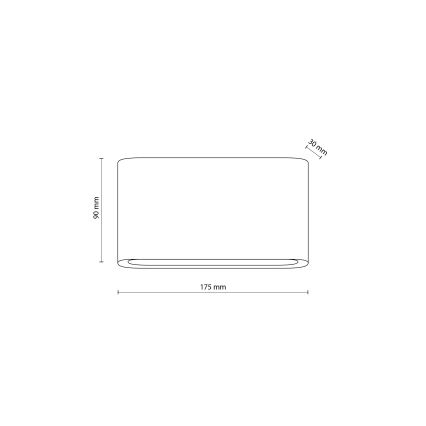 LED spoljno zidno svetlo ARWENA 2xLED/6W/230V IP54 crno