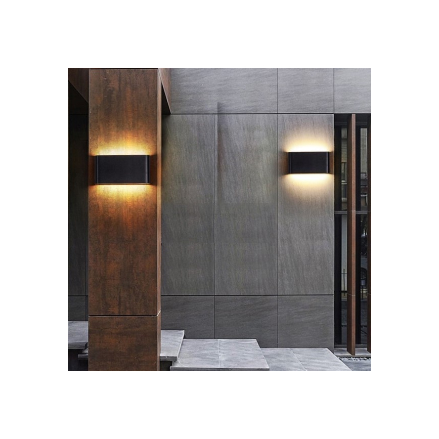 LED spoljno zidno svetlo FLOW 2xLED/6W/230V IP54 3000K crno