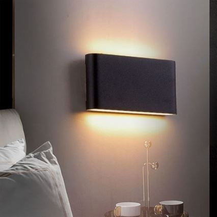 LED spoljno zidno svetlo FLOW 2xLED/6W/230V IP54 3000K crno