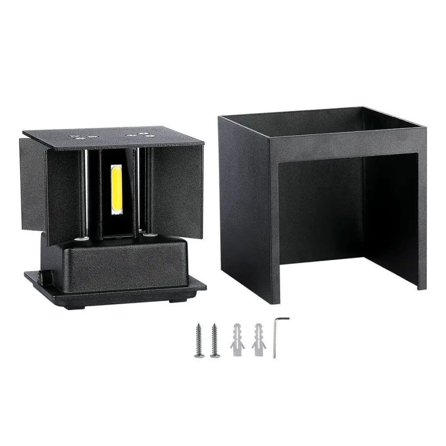 LED spoljno zidno svetlo LED/11W/230V 4000K IP65 crna