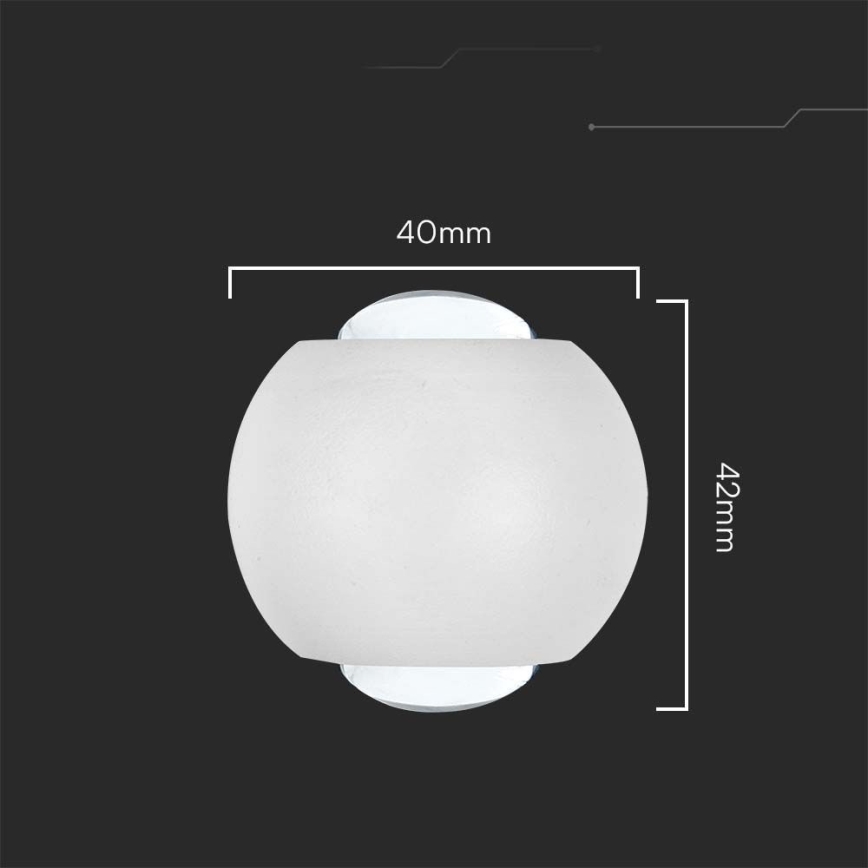 LED spoljno zidno svetlo LED/2W/230V 4000K IP54 belo