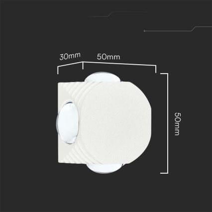 LED spoljno zidno svetlo LED/4W/230V 3000K IP54 bela
