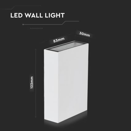 LED spoljno zidno svetlo LED/4W/230V 3000K IP65 belo