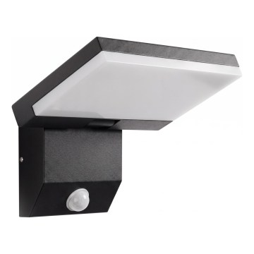 LED spoljno zidno svetlo sa senzorom pokreta LED/18W/230V IP44, crno