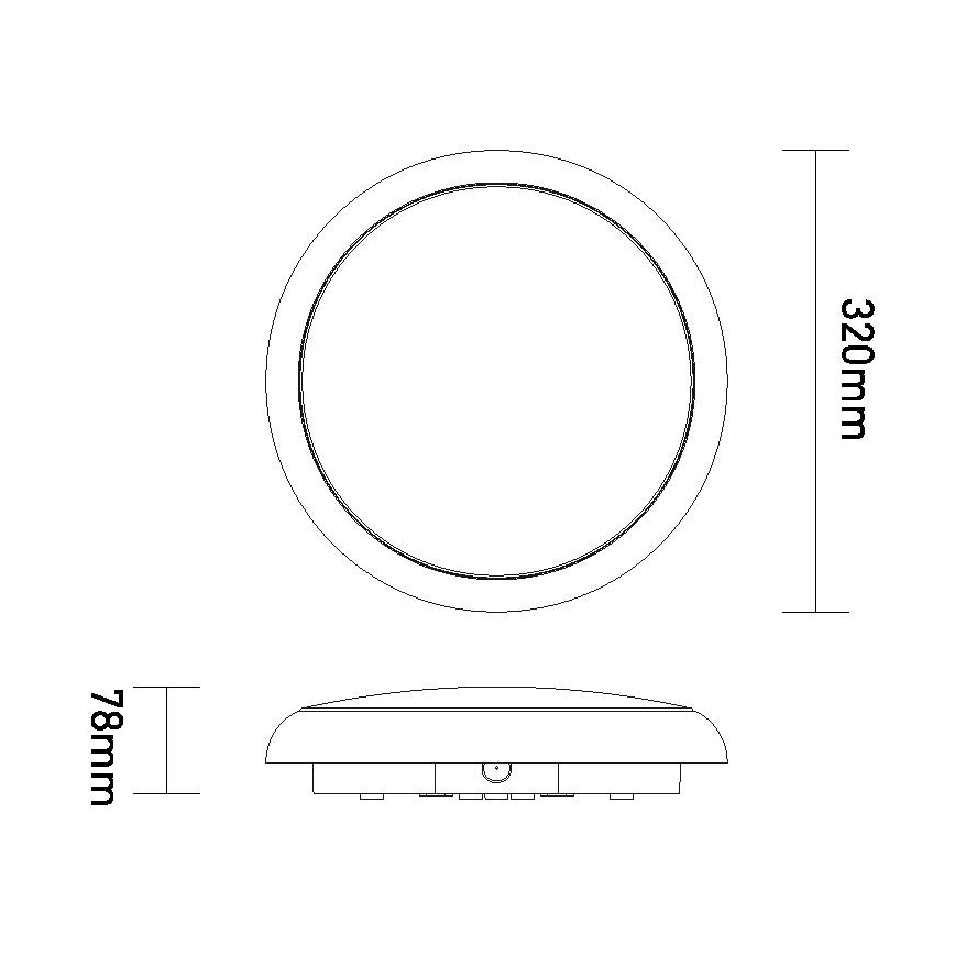 LED prigušiva spoljašnje plafonsko svetlo STROPY LED/12/15/18/22W/230V 3000/4000/6000K IP65 crna