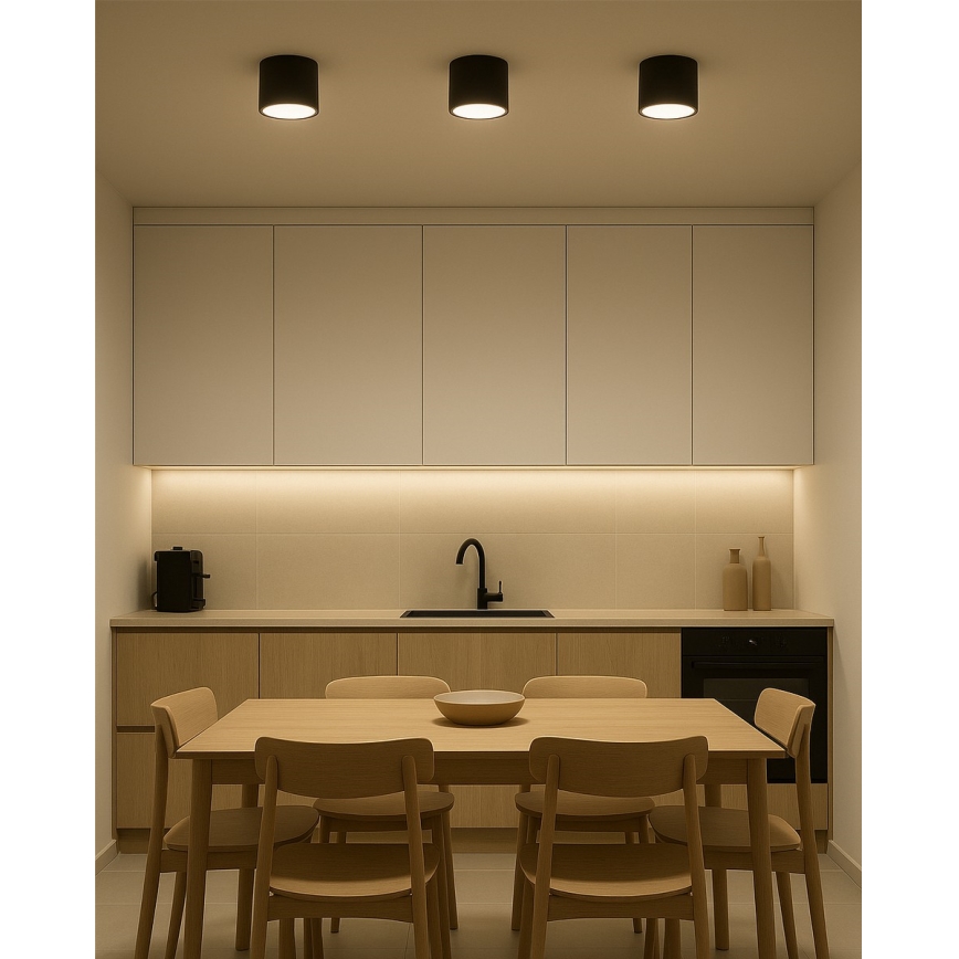 LED spot svetiljka 10W/230V, 3000/4000/6400K, prečnik 12 cm, crna