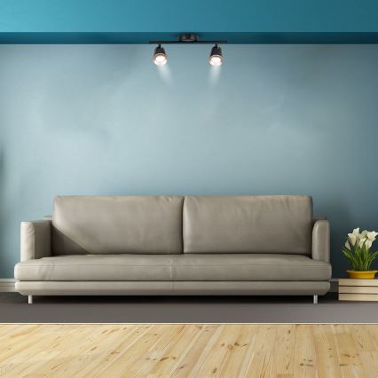 LED spot svetiljka 2xLED/5W/230V 4000K crna