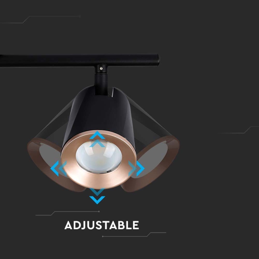 LED spot svetiljka 2xLED/5W/230V 4000K crna