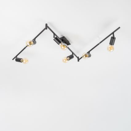 LED spot svetiljka 6xE27/6,5W/230V crna