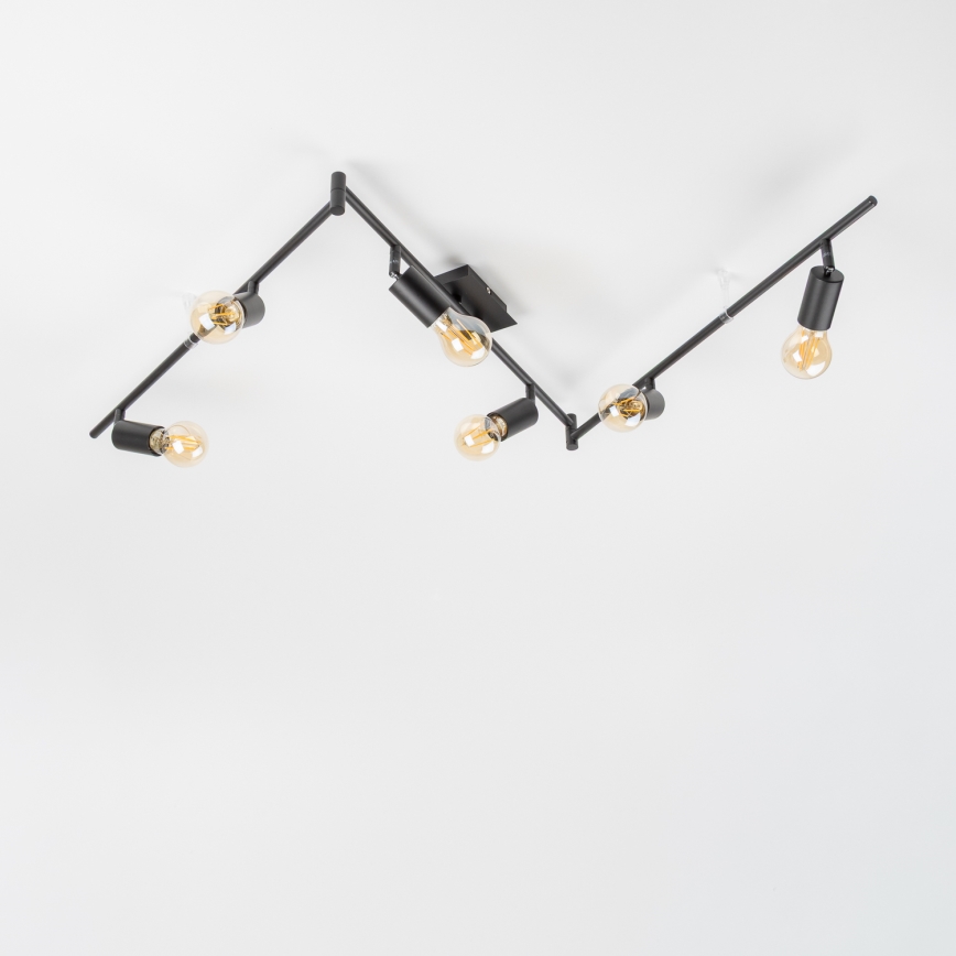 LED spot svetiljka 6xE27/6,5W/230V crna
